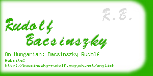 rudolf bacsinszky business card